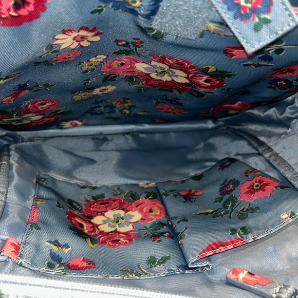 Original Cath Kidston London Backpack Bag Floral Flower Rose Print Adjustable - Picture 7 of 11